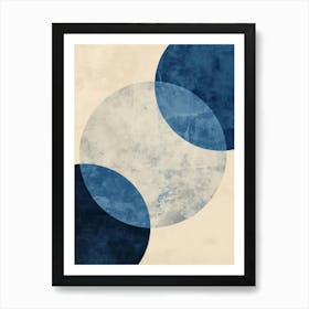 Blue Circles 32 Art Print