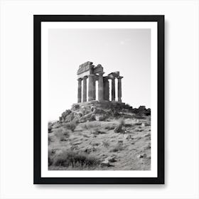 Agrigento, Italy, Black And White Photography 1 Art Print