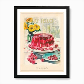 Rasperry Jelly Vintage Cookbook Illustration 2 Poster 1 Art Print