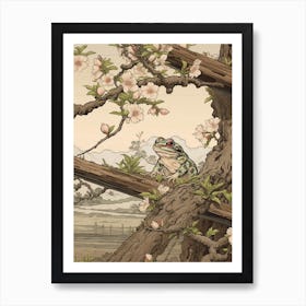 Resting Frog Japanese Style 10 Art Print