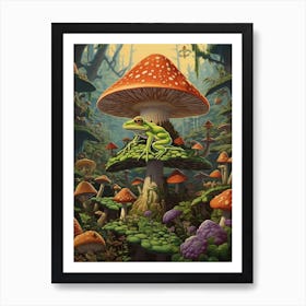 Budgetts Frog Surreal 1 Art Print