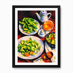 Edamame Cezanne Style vegetable Art Print