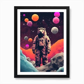 Bear In Space Art Print