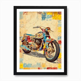 Vintage Colorful Scooter 32 Art Print