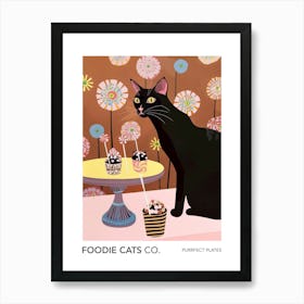 Foodie Cats Co Cat And Candy 1 Art Print