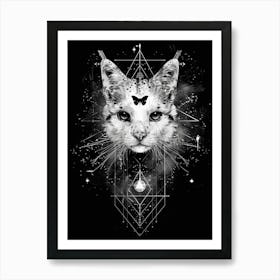 Cat Head Art Print