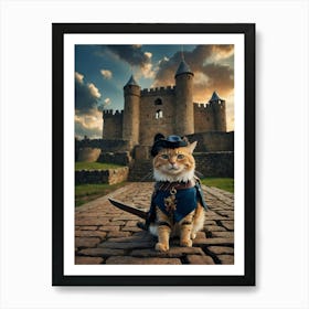 Cat In Medieval Costume Art Print