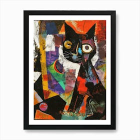 Cat In A Box 1 Art Print