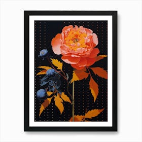 Surreal Florals Peony 4 Flower Painting Art Print