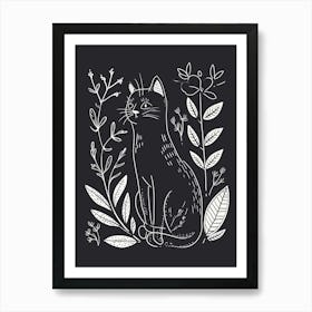 Pixiebob Cat Minimalist Illustration 4 Art Print