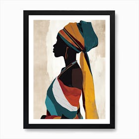 African Woman Boho Art; The Marsh Melody Art Print