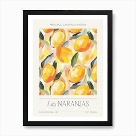 Mediterranean Orange Fruit Market, Impressionist Oranges Art Print