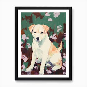 A Shiba Inu Dog Painting, Impressionist 4 Art Print