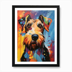 Modern Airedale Terrier 5 Art Print