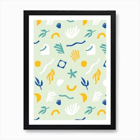 Summer Ocean Pattern Art Print