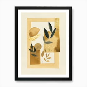 Gold Leaf Print 14 Art Print