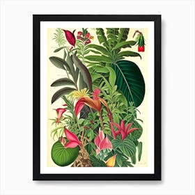 Jungle 4 Botanicals Art Print