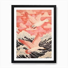 Vintage Japanese Inspired Bird Print Albatross 1 Art Print