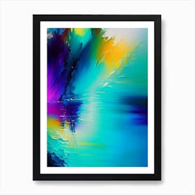 Water Inspired Fantasy Or Surrealistic Art Waterscape Bright Abstract 1 Art Print