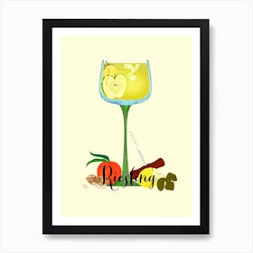 Riesling Wine Art Print