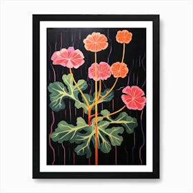 Geranium 2 Hilma Af Klint Inspired Flower Illustration Art Print