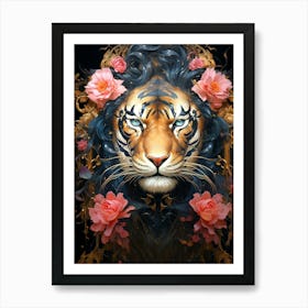 Floral Fantasy Tiger Art Print