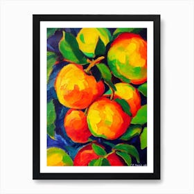 Star Apple Fruit Vibrant Matisse Inspired Painting Fruit Art Print