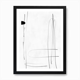 Black and White Abstract  Painting No.1 Art Print