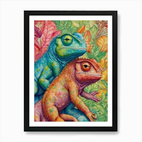 Lizards Art Print