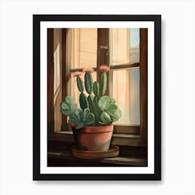 Fishook Cactus Window 4 Art Print