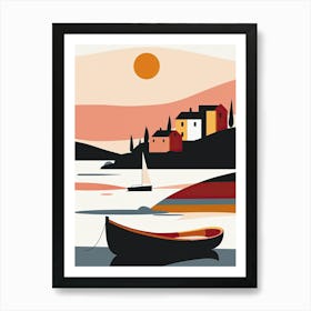 Boat On The Water, Simplicity Art Print