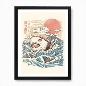 Sharkiri Sushi Art Print