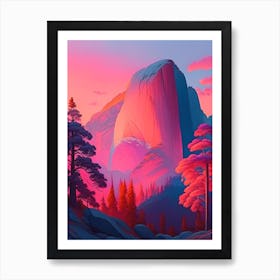 The Yosemite National Park, Dreamy Sunset Art Print