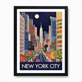 New York City United States Travel Print Painting Cute Art Print