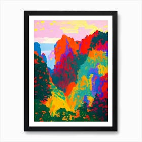 Ao Phang Nga National Park Thailand Abstract Colourful Art Print