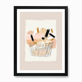 Basket Of Bread Canvas Print Art Print