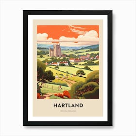 Devon Vintage Travel Poster Hartland 4 Art Print