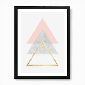 Geometric art with textures 1 Art Print