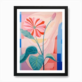 Gerbera Daisy 2 Hilma Af Klint Inspired Pastel Flower Painting Art Print