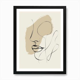 Portrait Of A Woman'S Face 3 Art Print