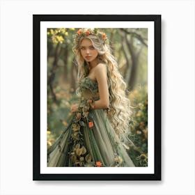 Fairy Girl In The Forest 4 Art Print