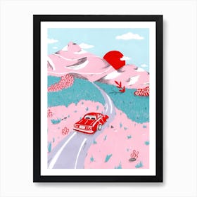 Pink Mountain Art Print