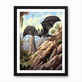 Mexican Free Tailed Bat Painting 2 Art Print