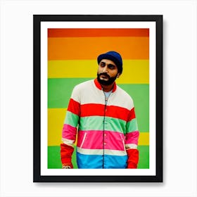 Sidhu Moose Wala 3 Colourful Pop Art Art Print