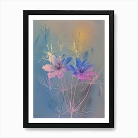 Iridescent Flower Love In A Mist 1 Art Print