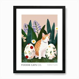 Foodie Cats Co Cat And Easter Eggs 4 Art Print