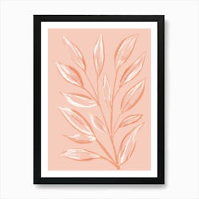 Minimalist Pink Plant Art Print