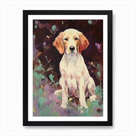 A Irish Setter Dog Painting, Impressionist 1 Art Print