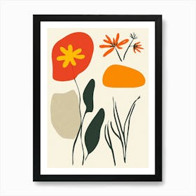 Flowers And Leaves 28 Art Print