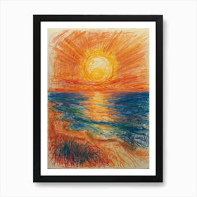 Sunset On The Beach 5 Art Print